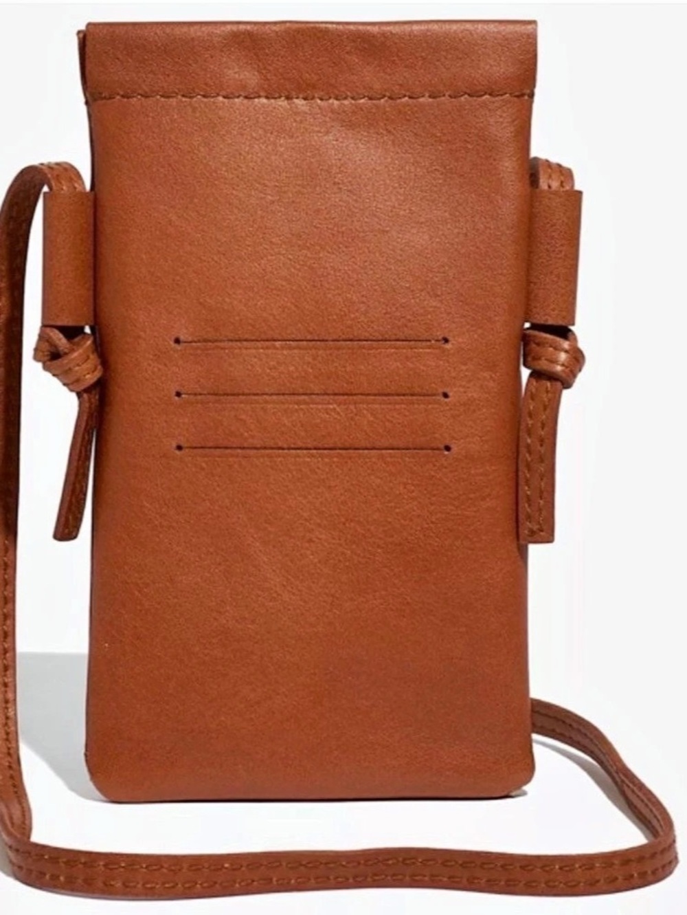 Madewell The Leather Smartphone Crossbody Bag Brown Crossbody Bag
